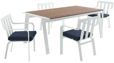 Baxley 5 Piece Outdoor Patio Aluminum Dining Set