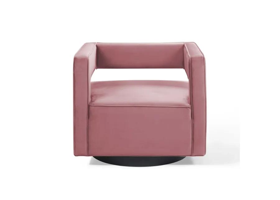 Booth Performance Velvet Swivel Armchair