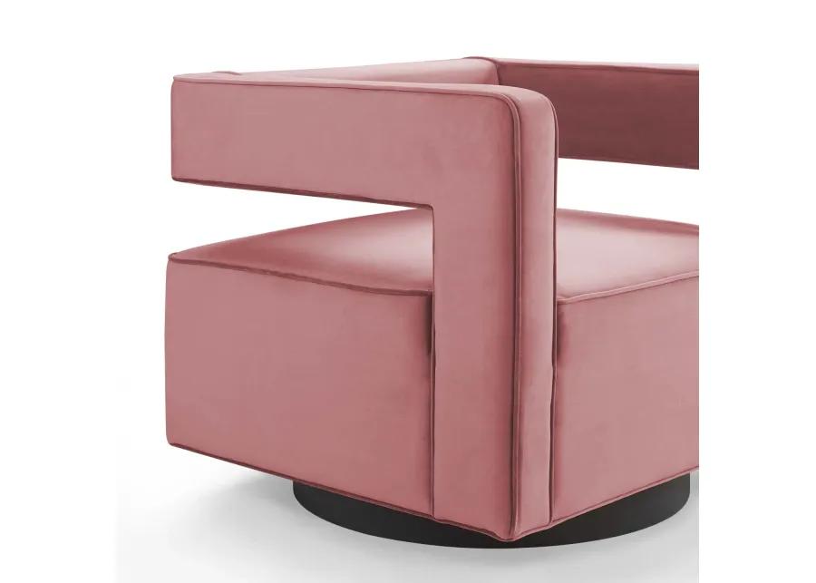 Booth Performance Velvet Swivel Armchair