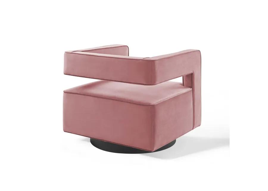 Booth Performance Velvet Swivel Armchair