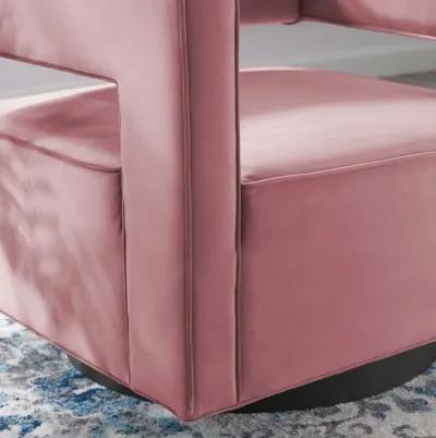 Booth Performance Velvet Swivel Armchair