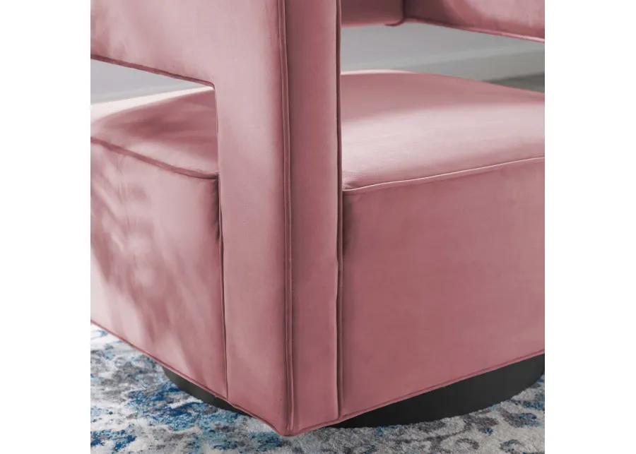 Booth Performance Velvet Swivel Armchair