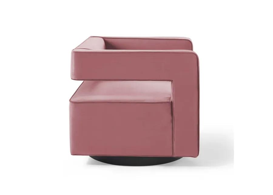 Booth Performance Velvet Swivel Armchair