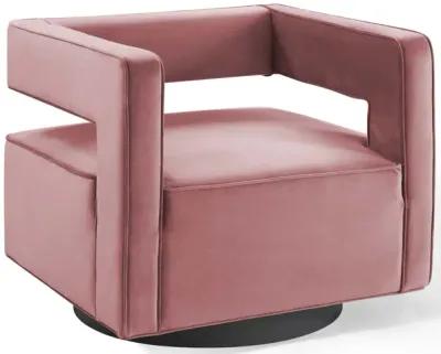 Booth Performance Velvet Swivel Armchair