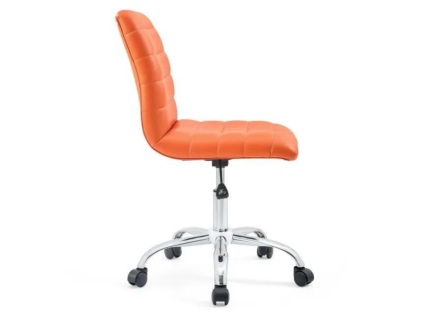 Ripple Armless Mid Back Vinyl Office Chair