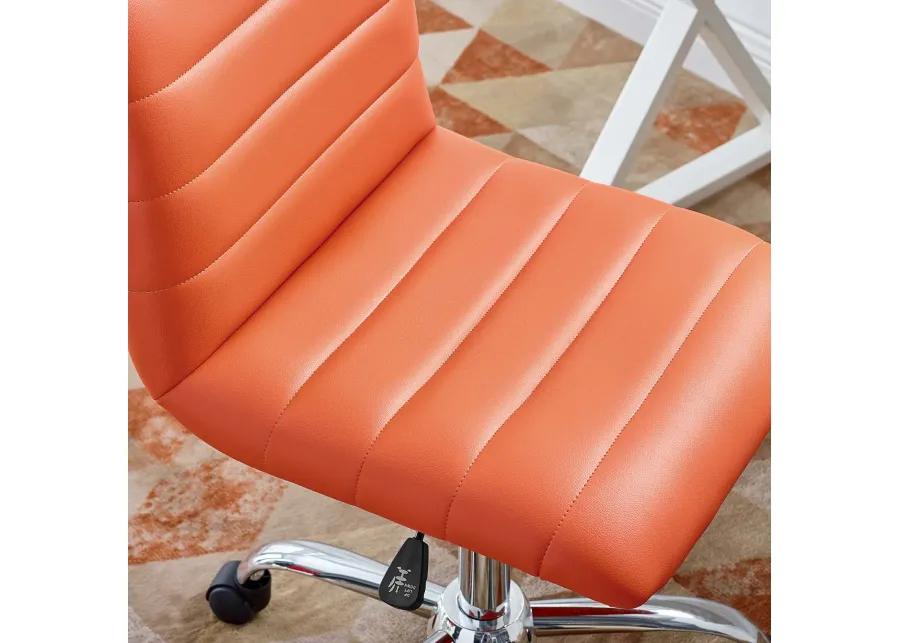 Ripple Armless Mid Back Vinyl Office Chair