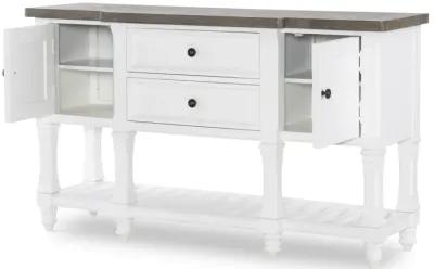 Essex White Credenza Two Tone White Finish