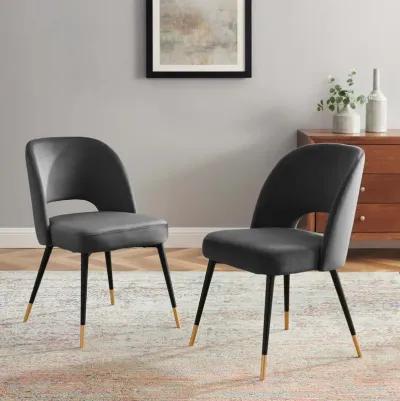 Rouse Performance Velvet Dining Side Chairs - Set of 2