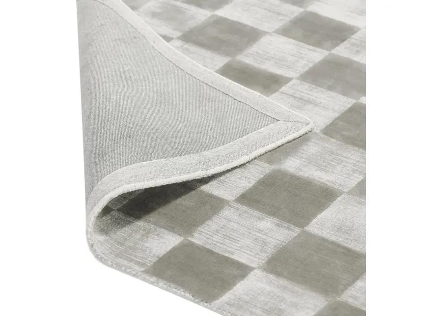 Berlin 9'x12' Indoor Soft Fabric Handwoven Checkered Dove Gray Accent Area Rug