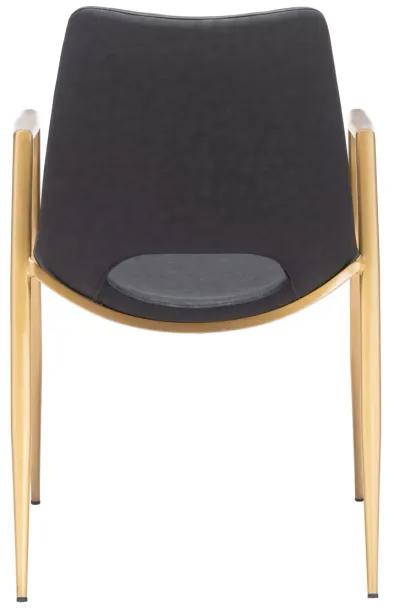 Desi Dining Chair (Set of 2) Black & Gold