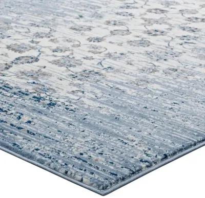 Chiara Distressed Floral Lattice Contemporary 5x8 Area Rug