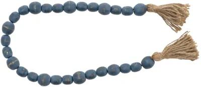 Wood, 25" Bead Garland, Blue