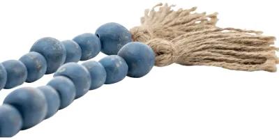 Wood, 25" Bead Garland, Blue