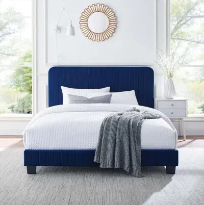 Celine Channel Tufted Performance Velvet King Platform Bed