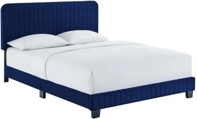 Celine Channel Tufted Performance Velvet King Platform Bed