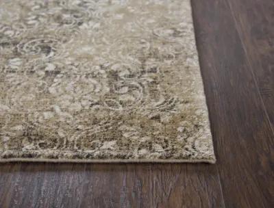 Gossamer Gold Damask 100% New Zealand Wool 3' x 5' Rectangle Rug