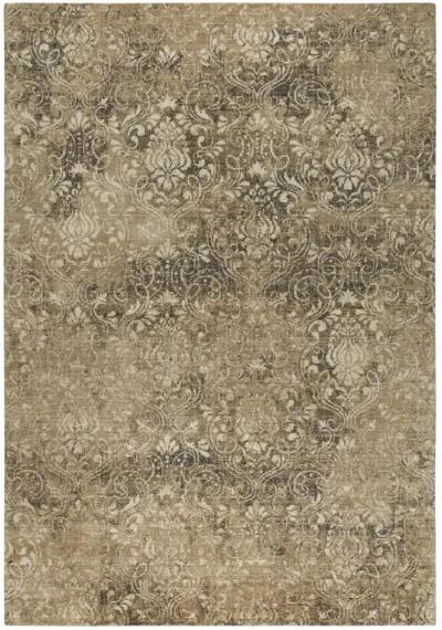 Gossamer Gold Damask 100% New Zealand Wool 3' x 5' Rectangle Rug