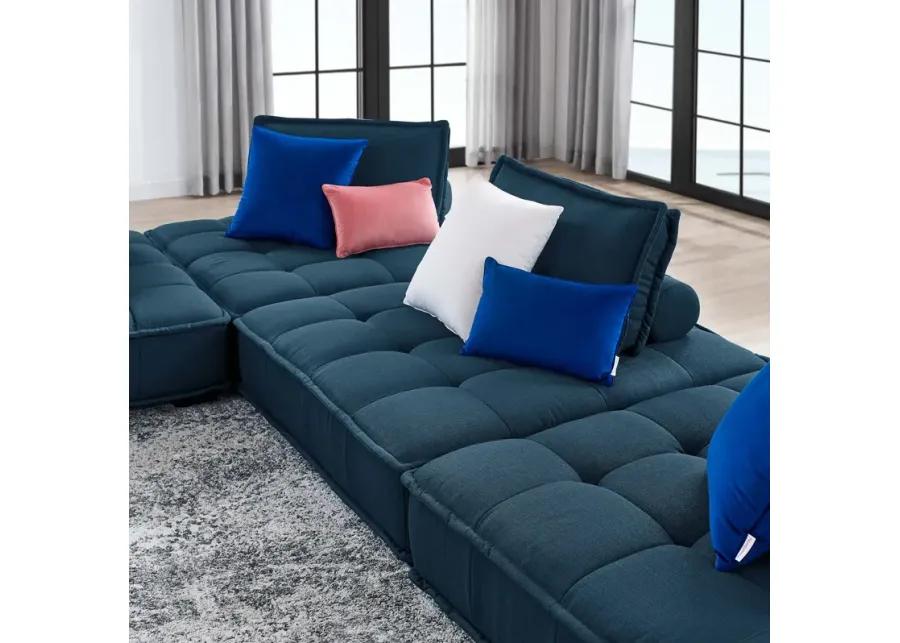 Saunter Tufted Fabric Fabric 4-Piece Sectional Sofa