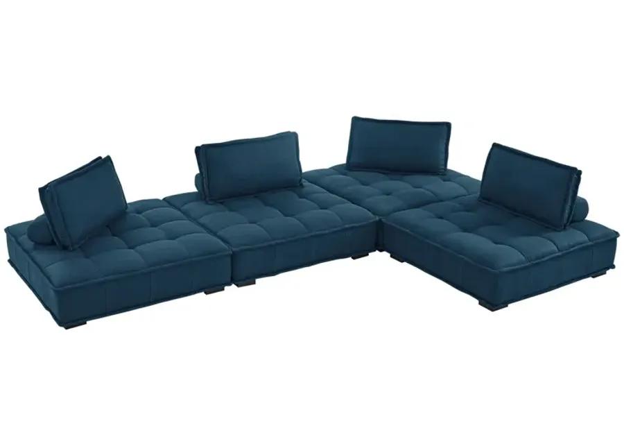 Saunter Tufted Fabric Fabric 4-Piece Sectional Sofa