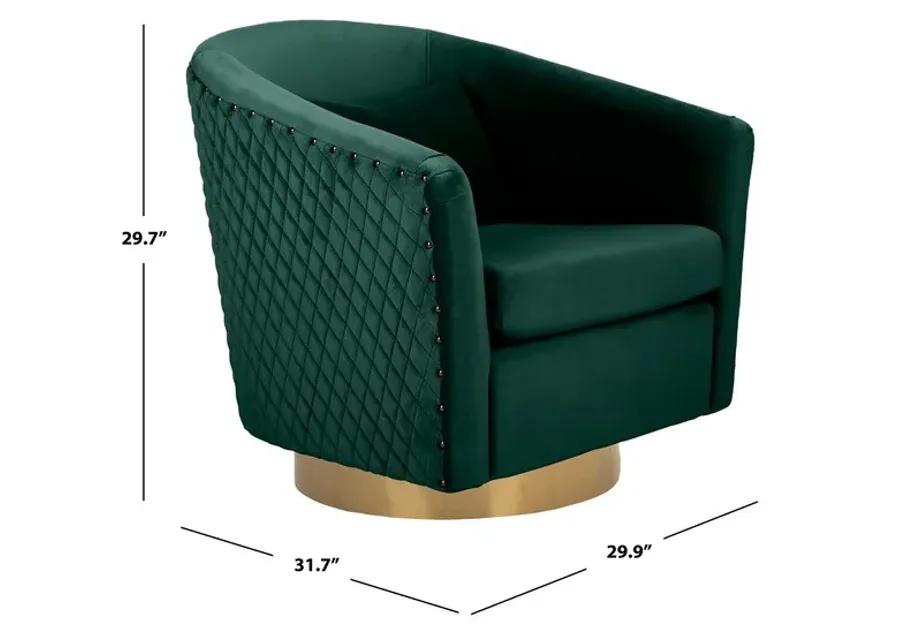 Clara Quilted Swivel Tub Chair