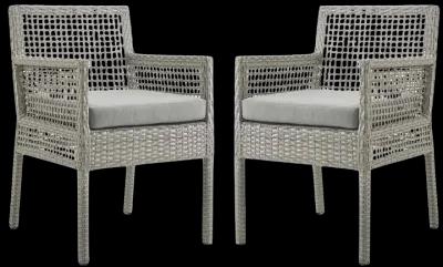 Aura Outdoor Patio Dining Armchair - Set of 2