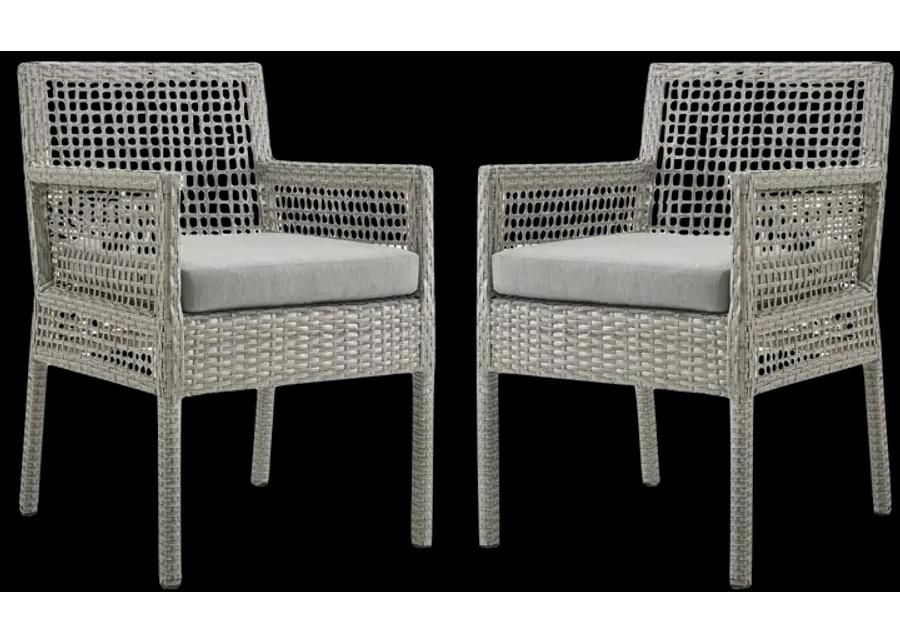 Aura Outdoor Patio Dining Armchair - Set of 2