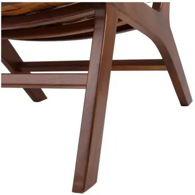 Loria Teak Accent Chair w/ Cushion, Cinnamon Brown