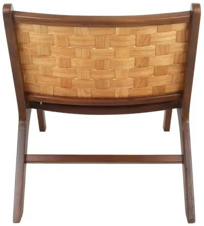 Loria Teak Accent Chair w/ Cushion, Cinnamon Brown