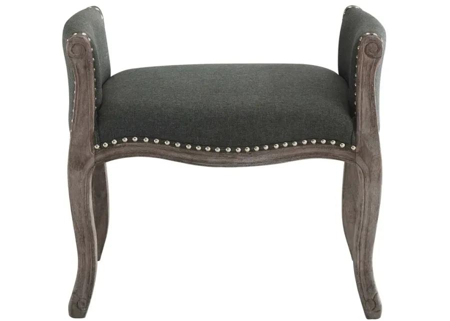 Avail Vintage French Upholstered Fabric Bench