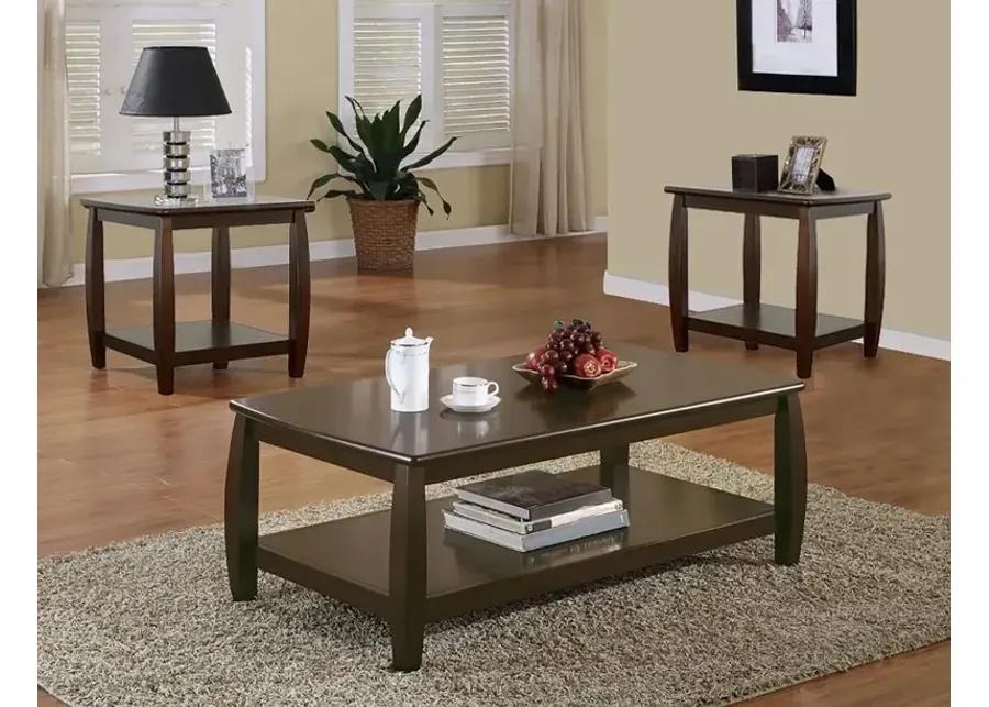 Dixon Rectangular Coffee Table with Lower Shelf Espresso