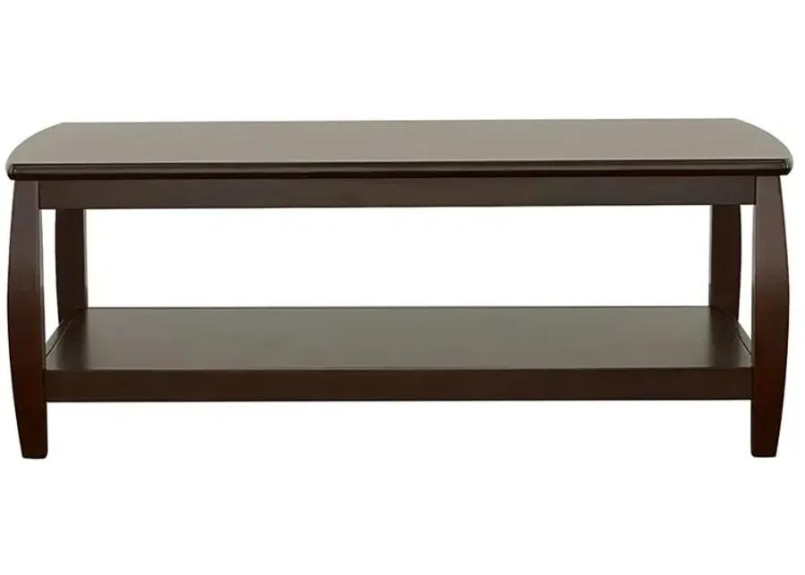 Dixon Rectangular Coffee Table with Lower Shelf Espresso