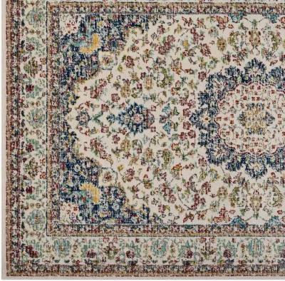 Meryam Distressed Persian Medallion 5x8 Area Rug