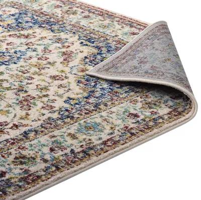 Meryam Distressed Persian Medallion 5x8 Area Rug