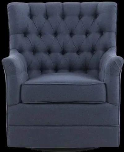 Madison Park Mathis Blue Swivel Glider Chair