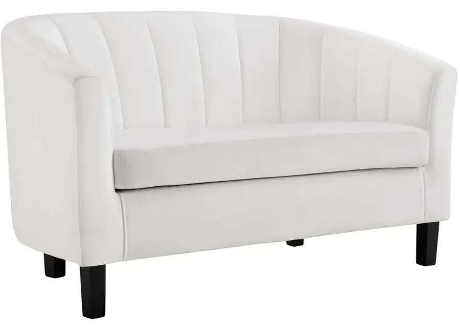 Prospect Channel Tufted Performance Velvet Loveseat and Armchair Set