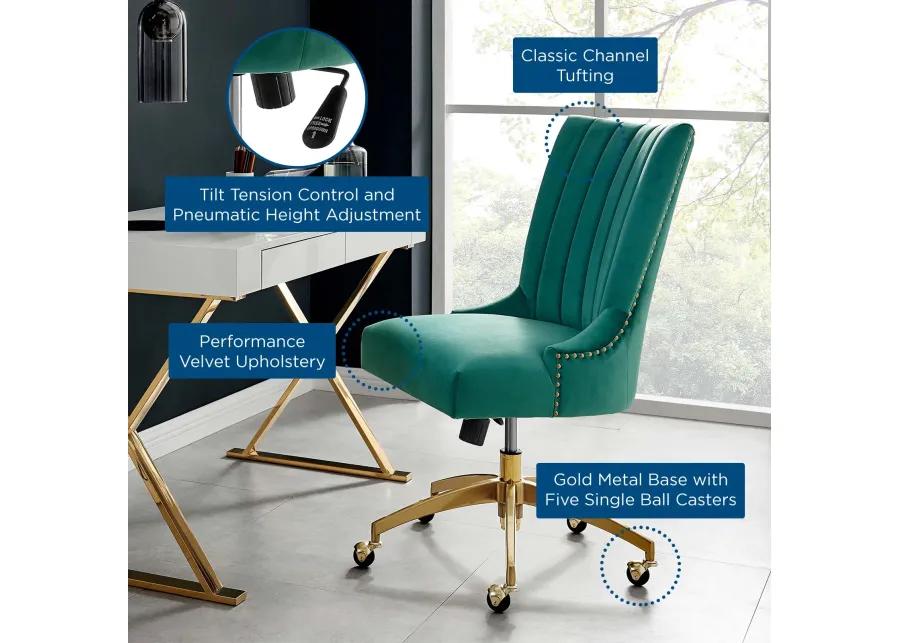 Empower Channel Tufted Performance Velvet Office Chair