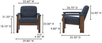 Parker Lounge Chair Dark Blue