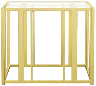 Adri Metal Frame End Table Matte Brass