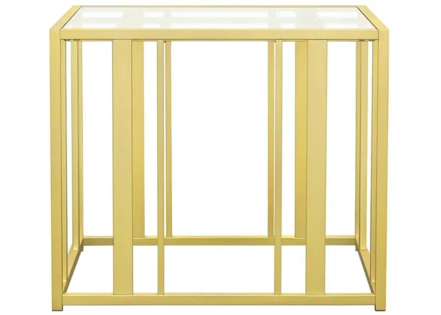 Adri Metal Frame End Table Matte Brass