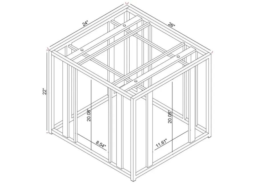 Adri Metal Frame End Table Matte Brass