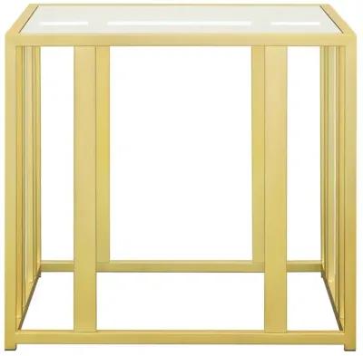 Adri Metal Frame End Table Matte Brass