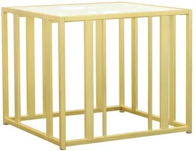 Adri Metal Frame End Table Matte Brass