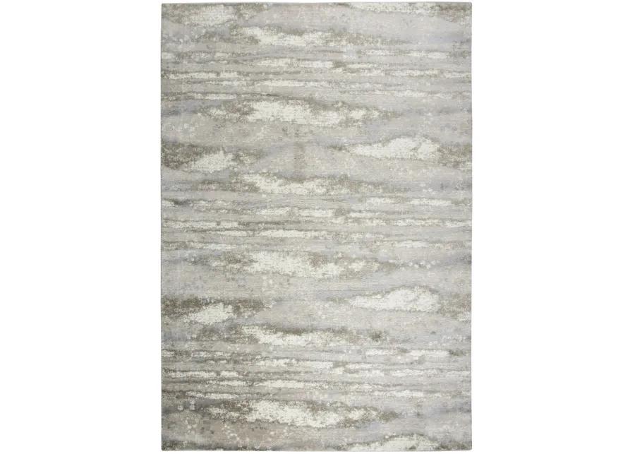 Encore Beige Abstract Polypropylene 5'2" x 7'3" Rectangle Rug