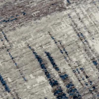 Anatolia Gray Abstract Recycled Polyester 5'2" x 7'9" Rectangle Rug