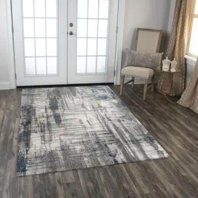 Anatolia Gray Abstract Recycled Polyester 5'2" x 7'9" Rectangle Rug