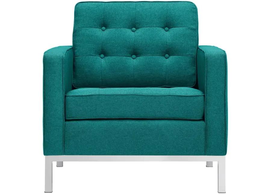 Loft Upholstered Fabric Armchair