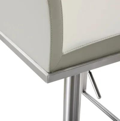 amalfi light grey stainless steel barstool