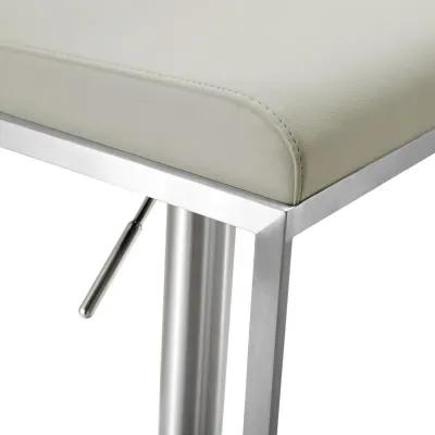 amalfi light grey stainless steel barstool