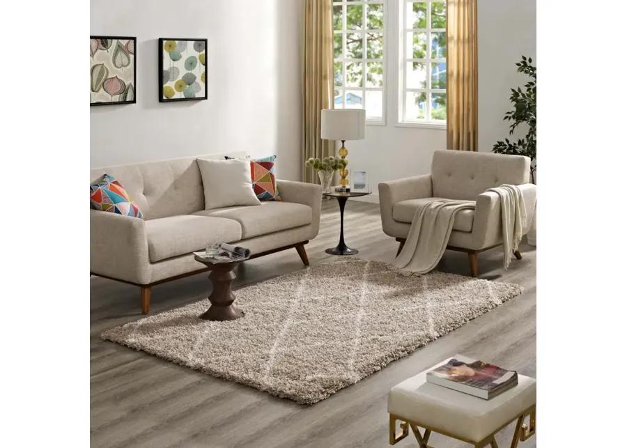 Toryn Diamond Lattice 5x8 Shag Area Rug