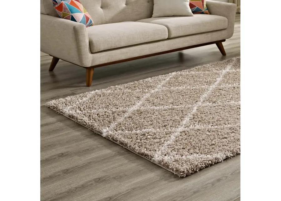 Toryn Diamond Lattice 5x8 Shag Area Rug